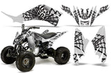 ATV Decal Graphic Kit Quad Sticker Wrap For Yamaha Raptor 125 2011-2013 WIDOW BLACK WHITE