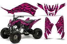 Load image into Gallery viewer, ATV Decal Graphic Kit Quad Sticker Wrap For Yamaha Raptor 125 2011-2013 ZEBRA BLACK PINK-atv motorcycle utv parts accessories gear helmets jackets gloves pantsAll Terrain Depot