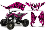 ATV Decal Graphic Kit Quad Sticker Wrap For Yamaha Raptor 125 2011-2013 ZEBRA BLACK PINK