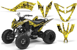 ATV Decal Graphic Kit Quad Sticker Wrap For Yamaha Raptor 250 2008-2014 BUTTERFLIES BLACK YELLOW-atv motorcycle utv parts accessories gear helmets jackets gloves pantsAll Terrain Depot