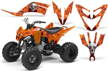 Load image into Gallery viewer, ATV Decal Graphic Kit Quad Sticker Wrap For Yamaha Raptor 250 2008-2014 BONES ORANGE-atv motorcycle utv parts accessories gear helmets jackets gloves pantsAll Terrain Depot