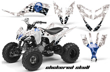 Load image into Gallery viewer, ATV Decal Graphic Kit Quad Sticker Wrap For Yamaha Raptor 250 2008-2014 CHECKERED BLUE WHITE-atv motorcycle utv parts accessories gear helmets jackets gloves pantsAll Terrain Depot