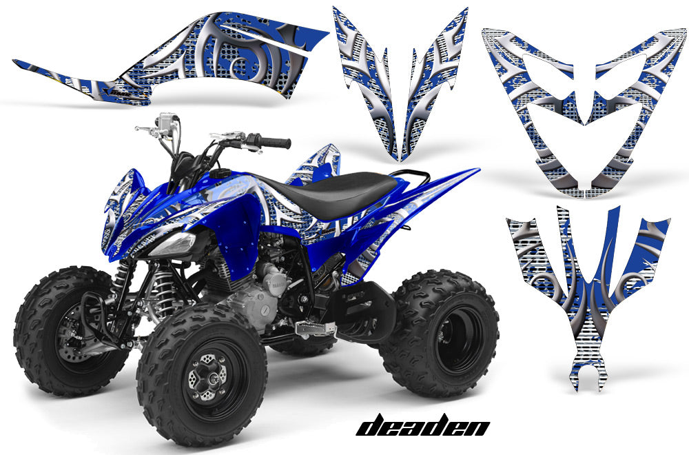 ATV Decal Graphic Kit Quad Sticker Wrap For Yamaha Raptor 250 2008-2014 DEADEN BLUE-atv motorcycle utv parts accessories gear helmets jackets gloves pantsAll Terrain Depot