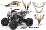 ATV Decal Graphic Kit Quad Sticker Wrap For Yamaha Raptor 250 2008-2014 EDHLK SILVER
