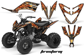 ATV Decal Graphic Kit Quad Sticker Wrap For Yamaha Raptor 250 2008-2014 FIRESTORM BLACK-atv motorcycle utv parts accessories gear helmets jackets gloves pantsAll Terrain Depot