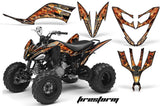 ATV Decal Graphic Kit Quad Sticker Wrap For Yamaha Raptor 250 2008-2014 FIRESTORM BLACK