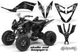 ATV Decal Graphic Kit Quad Sticker Wrap For Yamaha Raptor 250 2008-2014 HISH SILVER