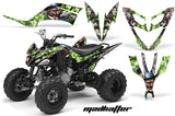 ATV Decal Graphic Kit Quad Sticker Wrap For Yamaha Raptor 250 2008-2014 HATTER SILVER GREEN
