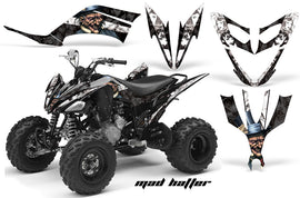 ATV Decal Graphic Kit Quad Sticker Wrap For Yamaha Raptor 250 2008-2014 HATTER WHITE BLACK-atv motorcycle utv parts accessories gear helmets jackets gloves pantsAll Terrain Depot