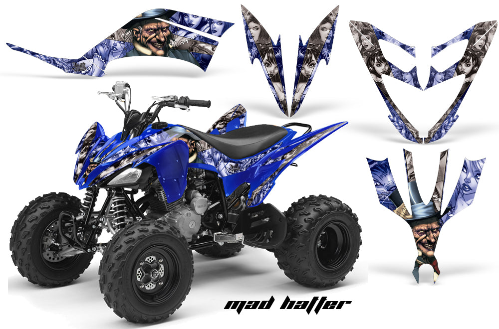 ATV Decal Graphic Kit Quad Sticker Wrap For Yamaha Raptor 250 2008-2014 HATTER SILVER BLUE-atv motorcycle utv parts accessories gear helmets jackets gloves pantsAll Terrain Depot