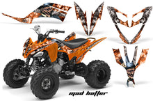 Load image into Gallery viewer, ATV Decal Graphic Kit Quad Sticker Wrap For Yamaha Raptor 250 2008-2014 HATTER SILVER ORANGE-atv motorcycle utv parts accessories gear helmets jackets gloves pantsAll Terrain Depot