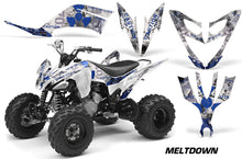 Load image into Gallery viewer, ATV Decal Graphic Kit Quad Sticker Wrap For Yamaha Raptor 250 2008-2014 MELTDOWN BLUE WHITE-atv motorcycle utv parts accessories gear helmets jackets gloves pantsAll Terrain Depot