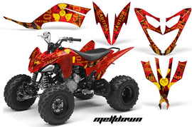 ATV Decal Graphic Kit Quad Sticker Wrap For Yamaha Raptor 250 2008-2014 MELTDOWN YELLOW RED-atv motorcycle utv parts accessories gear helmets jackets gloves pantsAll Terrain Depot