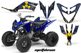 ATV Decal Graphic Kit Quad Sticker Wrap For Yamaha Raptor 250 2008-2014 MELTDOWN YELLOW BLUE-atv motorcycle utv parts accessories gear helmets jackets gloves pantsAll Terrain Depot