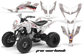 ATV Decal Graphic Kit Quad Sticker Wrap For Yamaha Raptor 250 2008-2014 WARHAWK WHITE-atv motorcycle utv parts accessories gear helmets jackets gloves pantsAll Terrain Depot