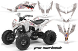 ATV Decal Graphic Kit Quad Sticker Wrap For Yamaha Raptor 250 2008-2014 WARHAWK WHITE