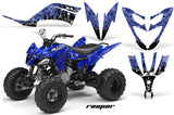 ATV Decal Graphic Kit Quad Sticker Wrap For Yamaha Raptor 250 2008-2014 REAPER BLUE