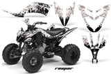 ATV Decal Graphic Kit Quad Sticker Wrap For Yamaha Raptor 250 2008-2014 REAPER WHITE