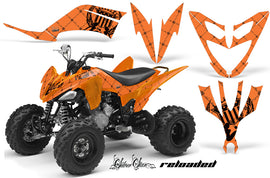ATV Decal Graphic Kit Quad Sticker Wrap For Yamaha Raptor 250 2008-2014 RELOADED BLACK ORANGE-atv motorcycle utv parts accessories gear helmets jackets gloves pantsAll Terrain Depot