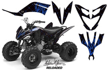Load image into Gallery viewer, ATV Decal Graphic Kit Quad Sticker Wrap For Yamaha Raptor 250 2008-2014 RELOADED BLUE BLACK-atv motorcycle utv parts accessories gear helmets jackets gloves pantsAll Terrain Depot