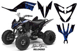 ATV Decal Graphic Kit Quad Sticker Wrap For Yamaha Raptor 250 2008-2014 RELOADED BLUE BLACK