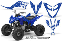Load image into Gallery viewer, ATV Decal Graphic Kit Quad Sticker Wrap For Yamaha Raptor 250 2008-2014 RELOADED WHITE BLUE-atv motorcycle utv parts accessories gear helmets jackets gloves pantsAll Terrain Depot