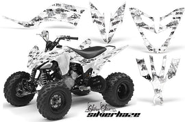 ATV Decal Graphic Kit Quad Sticker Wrap For Yamaha Raptor 250 2008-2014 SSSH BLACK WHITE-atv motorcycle utv parts accessories gear helmets jackets gloves pantsAll Terrain Depot