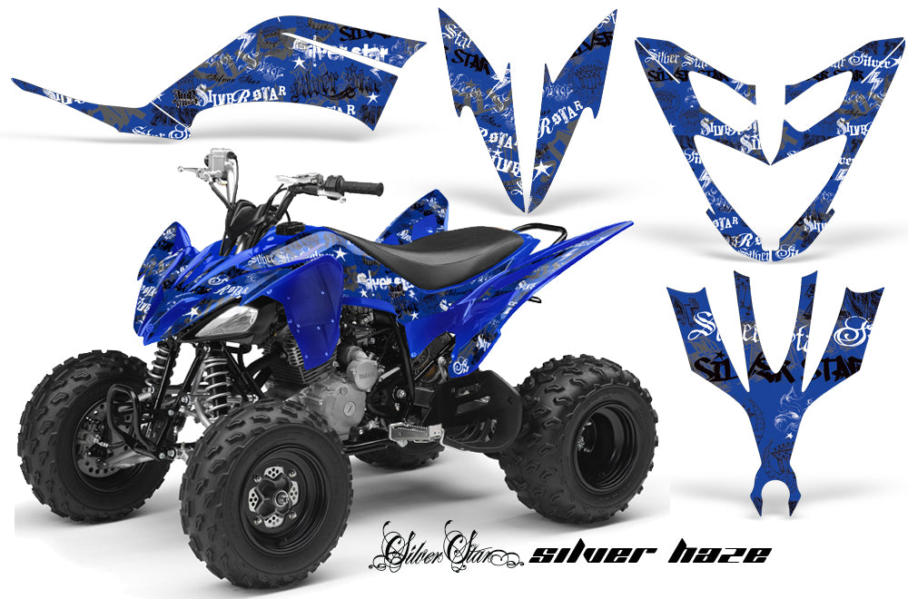 ATV Decal Graphic Kit Quad Sticker Wrap For Yamaha Raptor 250 2008-2014 SSSH BLACK BLUE-atv motorcycle utv parts accessories gear helmets jackets gloves pantsAll Terrain Depot