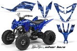 ATV Decal Graphic Kit Quad Sticker Wrap For Yamaha Raptor 250 2008-2014 SSSH BLACK BLUE