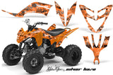 ATV Decal Graphic Kit Quad Sticker Wrap For Yamaha Raptor 250 2008-2014 SSSH BLACK ORANGE