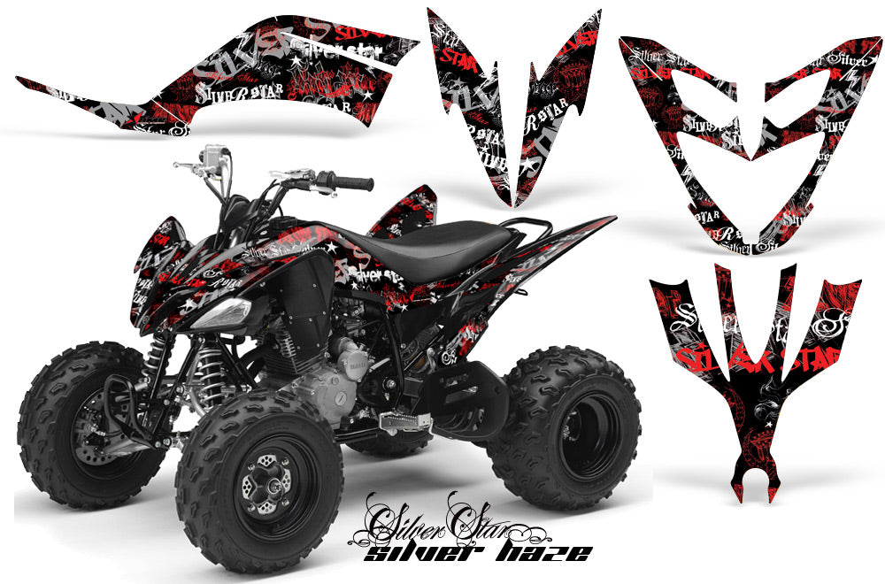 ATV Decal Graphic Kit Quad Sticker Wrap For Yamaha Raptor 250 2008-2014 SSSH RED BLACK-atv motorcycle utv parts accessories gear helmets jackets gloves pantsAll Terrain Depot