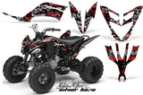 ATV Decal Graphic Kit Quad Sticker Wrap For Yamaha Raptor 250 2008-2014 SSSH RED BLACK