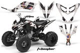 ATV Decal Graphic Kit Quad Sticker Wrap For Yamaha Raptor 250 2008-2014 TBOMBER BLACK
