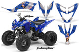 ATV Decal Graphic Kit Quad Sticker Wrap For Yamaha Raptor 250 2008-2014 TBOMBER BLUE
