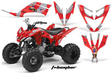 ATV Decal Graphic Kit Quad Sticker Wrap For Yamaha Raptor 250 2008-2014 TBOMBER RED