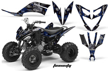 Load image into Gallery viewer, ATV Decal Graphic Kit Quad Sticker Wrap For Yamaha Raptor 250 2008-2014 TOXIC BLUE BLACK-atv motorcycle utv parts accessories gear helmets jackets gloves pantsAll Terrain Depot