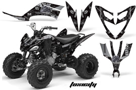 ATV Decal Graphic Kit Quad Sticker Wrap For Yamaha Raptor 250 2008-2014 TOXIC SILVER BLACK-atv motorcycle utv parts accessories gear helmets jackets gloves pantsAll Terrain Depot