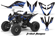 Load image into Gallery viewer, ATV Decal Graphic Kit Quad Sticker Wrap For Yamaha Raptor 250 2008-2014 TRIBAL BLUE BLACK-atv motorcycle utv parts accessories gear helmets jackets gloves pantsAll Terrain Depot