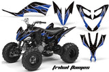 ATV Decal Graphic Kit Quad Sticker Wrap For Yamaha Raptor 250 2008-2014 TRIBAL BLUE BLACK