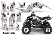 Load image into Gallery viewer, ATV Decal Graphics Kit Quad Sticker Wrap For Yamaha Raptor 660 2001-2005 BUTTERFLIES BLACK WHITE-atv motorcycle utv parts accessories gear helmets jackets gloves pantsAll Terrain Depot