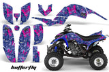 ATV Decal Graphics Kit Quad Sticker Wrap For Yamaha Raptor 660 2001-2005 BUTTERFLIES PINK BLUE