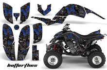 Load image into Gallery viewer, ATV Decal Graphics Kit Quad Sticker Wrap For Yamaha Raptor 660 2001-2005 BUTTERFLIES BLUE BLACK-atv motorcycle utv parts accessories gear helmets jackets gloves pantsAll Terrain Depot