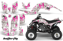 Load image into Gallery viewer, ATV Decal Graphics Kit Quad Sticker Wrap For Yamaha Raptor 660 2001-2005 BUTTERFLIES WHITE BLACK-atv motorcycle utv parts accessories gear helmets jackets gloves pantsAll Terrain Depot