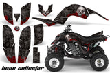 ATV Decal Graphics Kit Quad Sticker Wrap For Yamaha Raptor 660 2001-2005 BONES BLACK