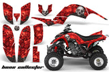 ATV Decal Graphics Kit Quad Sticker Wrap For Yamaha Raptor 660 2001-2005 BONES RED
