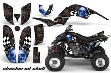 Load image into Gallery viewer, ATV Decal Graphics Kit Quad Sticker Wrap For Yamaha Raptor 660 2001-2005 CHECKERED BLUE BLACK-atv motorcycle utv parts accessories gear helmets jackets gloves pantsAll Terrain Depot
