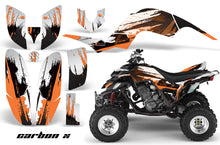 Load image into Gallery viewer, ATV Decal Graphics Kit Quad Sticker Wrap For Yamaha Raptor 660 2001-2005 CARBONX ORANGE-atv motorcycle utv parts accessories gear helmets jackets gloves pantsAll Terrain Depot