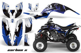 ATV Decal Graphics Kit Quad Sticker Wrap For Yamaha Raptor 660 2001-2005 CARBONX BLUE