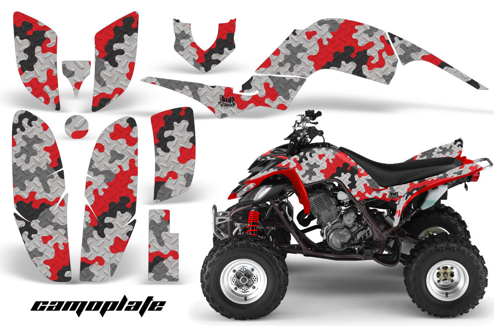 ATV Decal Graphics Kit Quad Sticker Wrap For Yamaha Raptor 660 2001-2005 CAMOPLATE RED-atv motorcycle utv parts accessories gear helmets jackets gloves pantsAll Terrain Depot