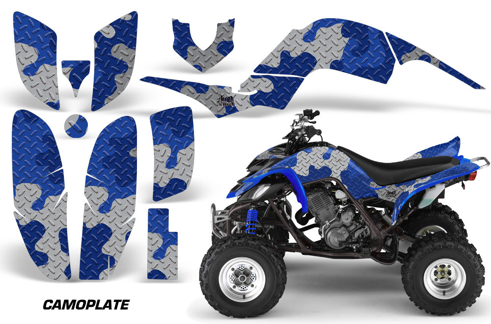 ATV Decal Graphics Kit Quad Sticker Wrap For Yamaha Raptor 660 2001-2005 CAMOPLATE BLUE-atv motorcycle utv parts accessories gear helmets jackets gloves pantsAll Terrain Depot